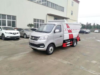 【4立方】長(zhǎng)安汽油雙輪后裝掛桶垃圾車(chē)